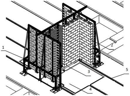 在集块装配式建筑产业工艺中,砌块砌体墙片可以在工厂车间预制,然后