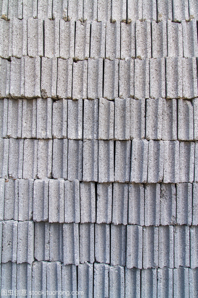 灰色的混凝土砌块墙体